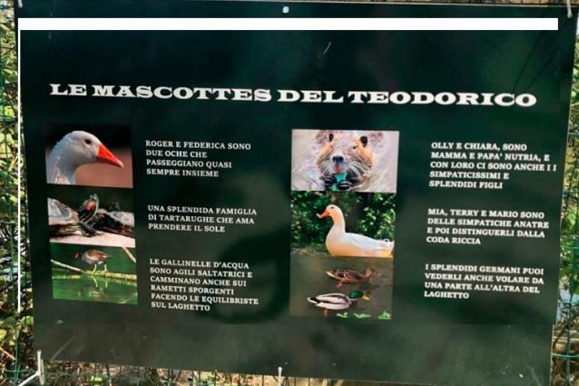 Mascottes del parco Teodorico di Ravenna