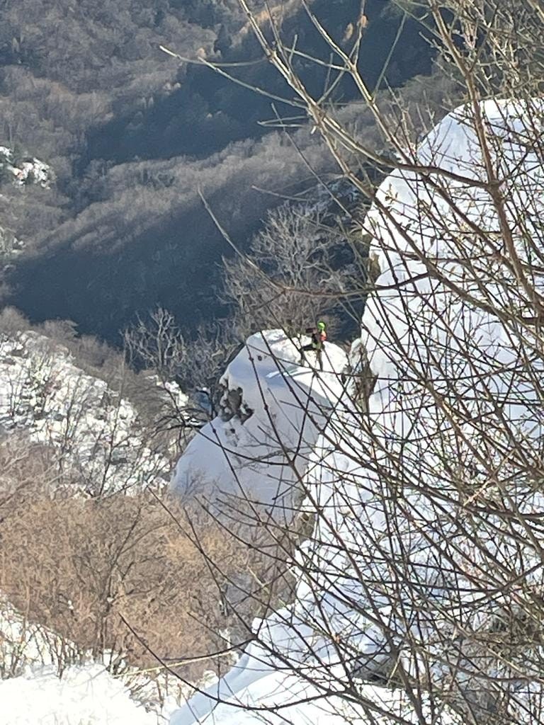 La roccia da cui Pascal è precipitato