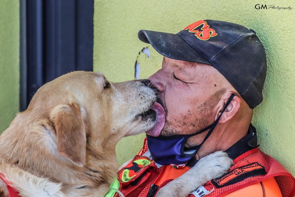 Mia con il suo conduttore Domenico