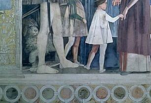 Particolare dell’affresco "Il Ritorno del Cardinale Gonzaga"